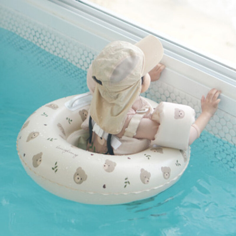 Flotador de asiento de natación para niños y niñas, anillo de natación inflable, Juguetes Divertidos de agua, accesorio de fiesta de playa de verano