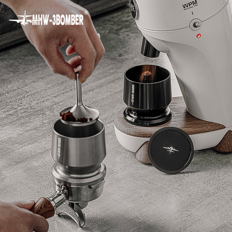 MHW-3BOMBER Blind Shaker, Espresso Dosing Funil com Agitador, Liga de alumínio Café Dosagem Cup, Fit 58mm Ferramenta Portafilter Barista