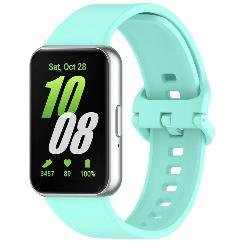 For Samsung Galaxy Fit 3 SM-R390 Strap Bright Color Durable Silicone Sport Watchband Single Color Adjustable Wristband Accessori