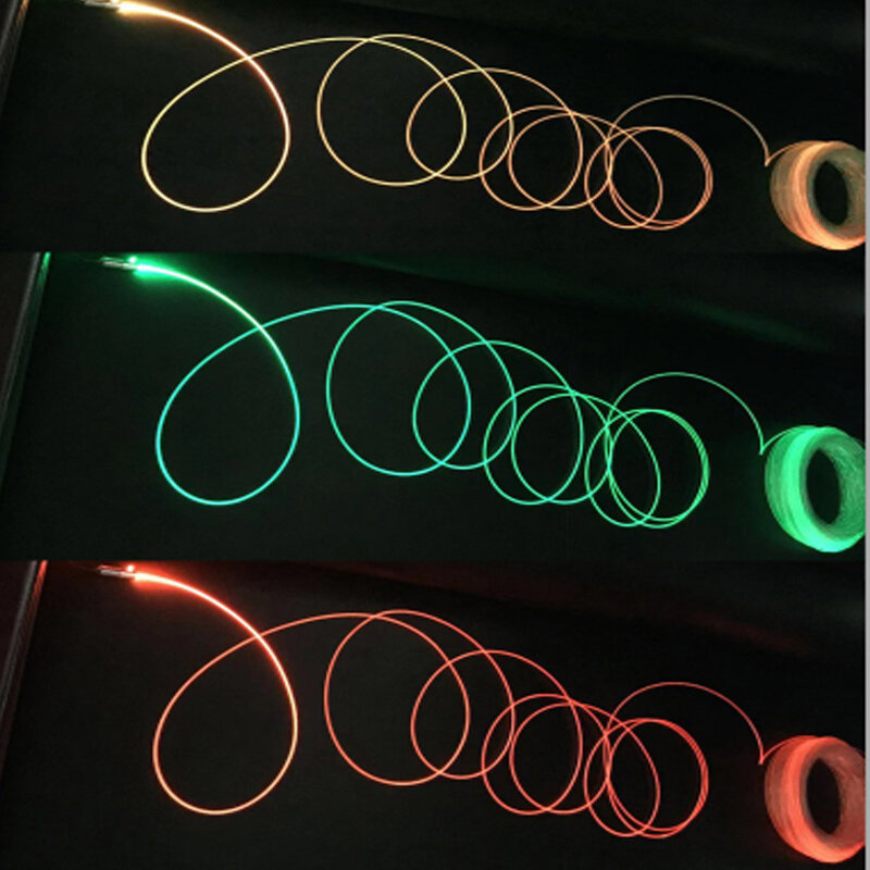 1M 3M 5M 10M 7 Color Long Distance Fiber Optic Ribbon Flexible Transparent Fiber Optic Landscape  Ambient Lighting 123456810mm