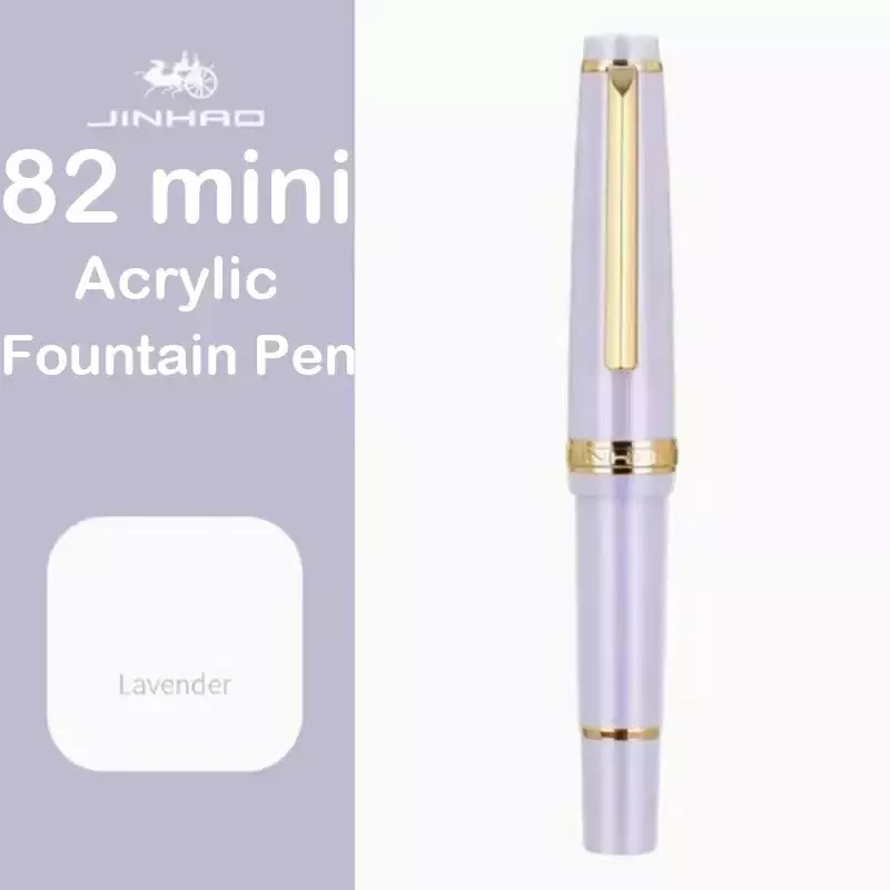 JinHao 82 MINI Fountain Pen Color Match Acrylic Pen Spin EF F M Nib Stationery Office School Supplies Golden Ink Pens