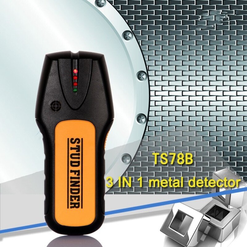 TS78B detektor logam 3 In 1, menemukan kancing kayu logam AC voltase kawat langsung