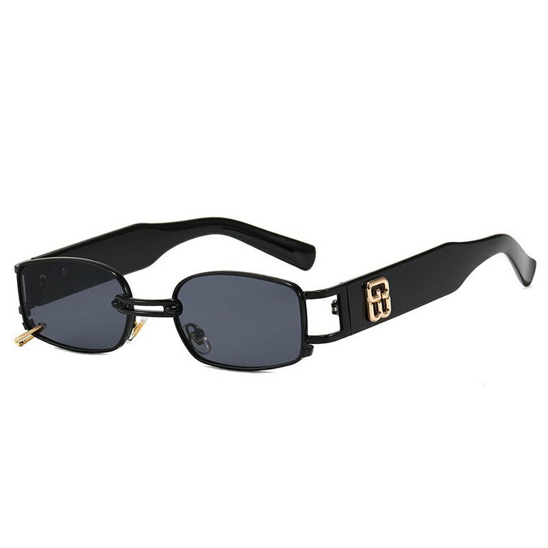 خمر النظارات الشمسية مربع حلقة معدنية المرأة الفاخرة مصمم مضحك نظارات شمسية ظلال للرجال Oculos UV400 2020 ماركة SG038