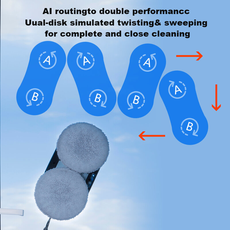 (CodePromo:AEWW05)Робот для мойки окон Liectroux HCR-10, ультратонкий робот для мытья окон с ультразвуковым распылением воды, робот-пылесос для окон, домашний стеклоочиститель, сухая и влажная уборка, AI Route