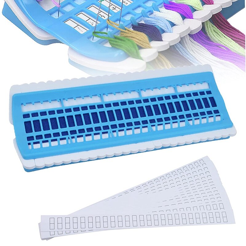 50 Positions Embroidery Floss Organizer, 15P Replaceable Paper Card, Cross Stitch Thread Floss Holder
