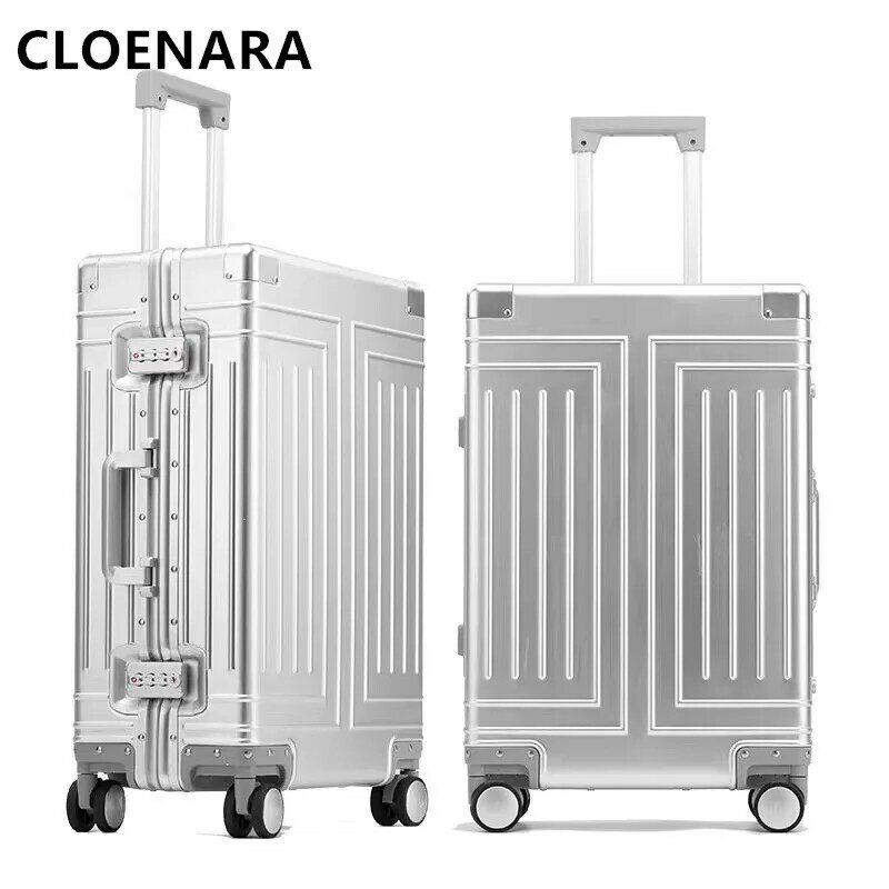 COLENARA 20"24"26"29" Inch New Suitcase Men's Full Aluminum Alloy Business Fashion Trolley Bags Portable Password Luggage
