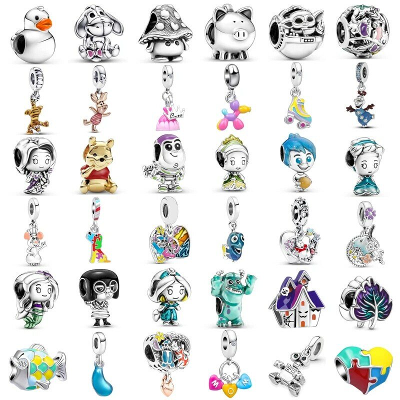 New Fashion Charm Original Castle Roller Skating Shoes Dog Beads Suitable for the original Pandora Lady Bracelet Jewelry Gift