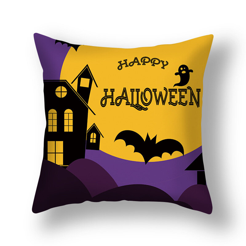 New 45cm Halloween Pillowcase Cute Pumpkin 2022 Decor Home Ornament Happy Halloween Gifts Sofa Cushion Cover
