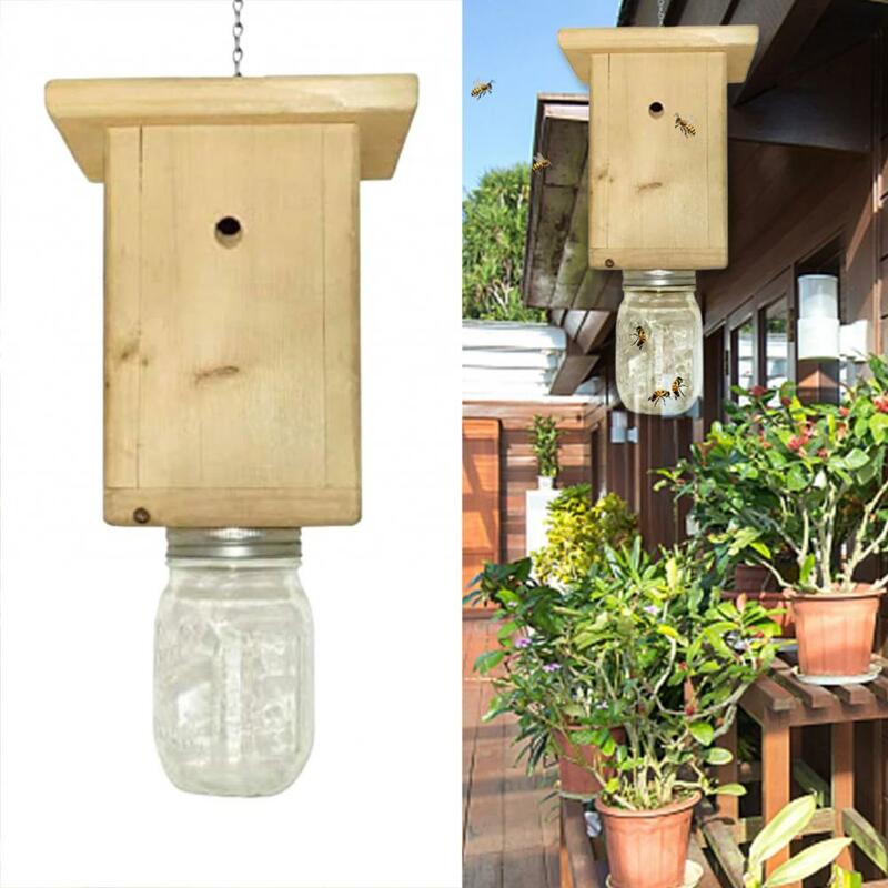 Tukang kayu perangkap lebah perangkap hewan kayu alami gaya rumah kayu perangkap lebah perangkap lebah substrat kayu