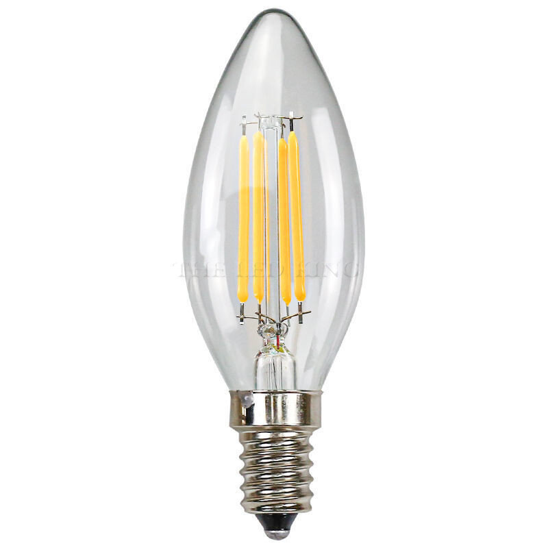 Lámpara LED de 360 grados, Bombilla Edison de cristal antiguo Retro, C35, C35L, G45, E14, E27, 4W, 8W, 12W, AC220V