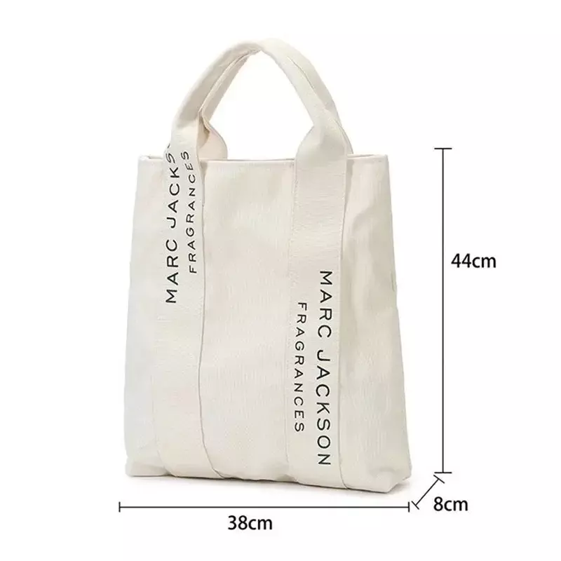 Bolsa de ombro único para senhoras, bolsa de lona branca, impressão de letras, bolsa casual, simples, verão, nova, SGR2
