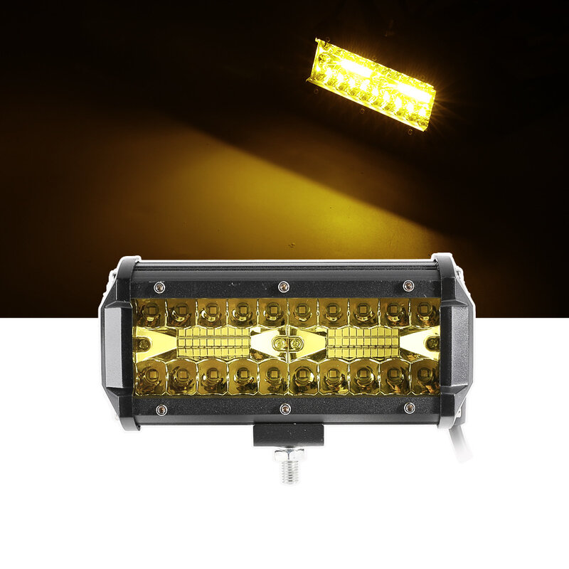 Barra de luz LED para todoterreno, foco reflector combinado de 12V, 24V, 120W, para camión, coche, SUV, 4WD, 4x4, barco, ATV