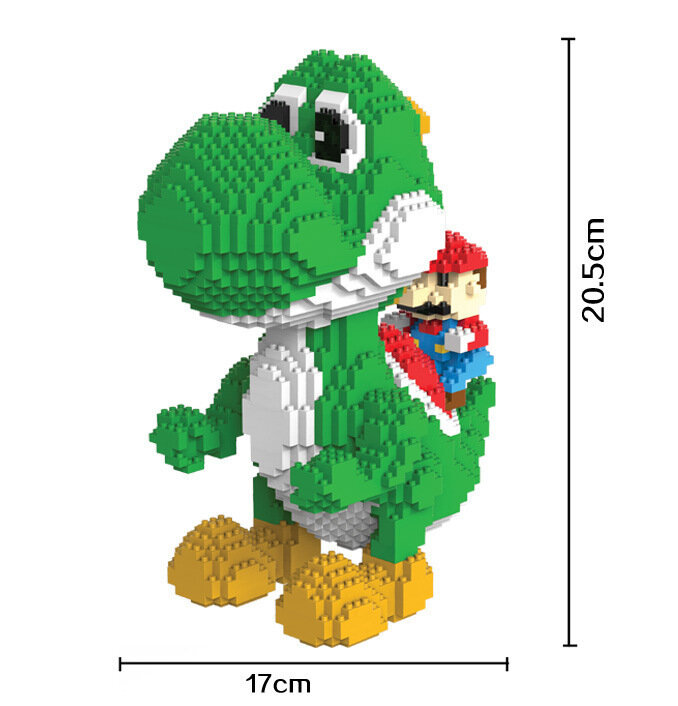 Cartoon Super Mario Brick Yoshi Blocks Anime Figures Mario Building Blocks Assemble Kids Toys