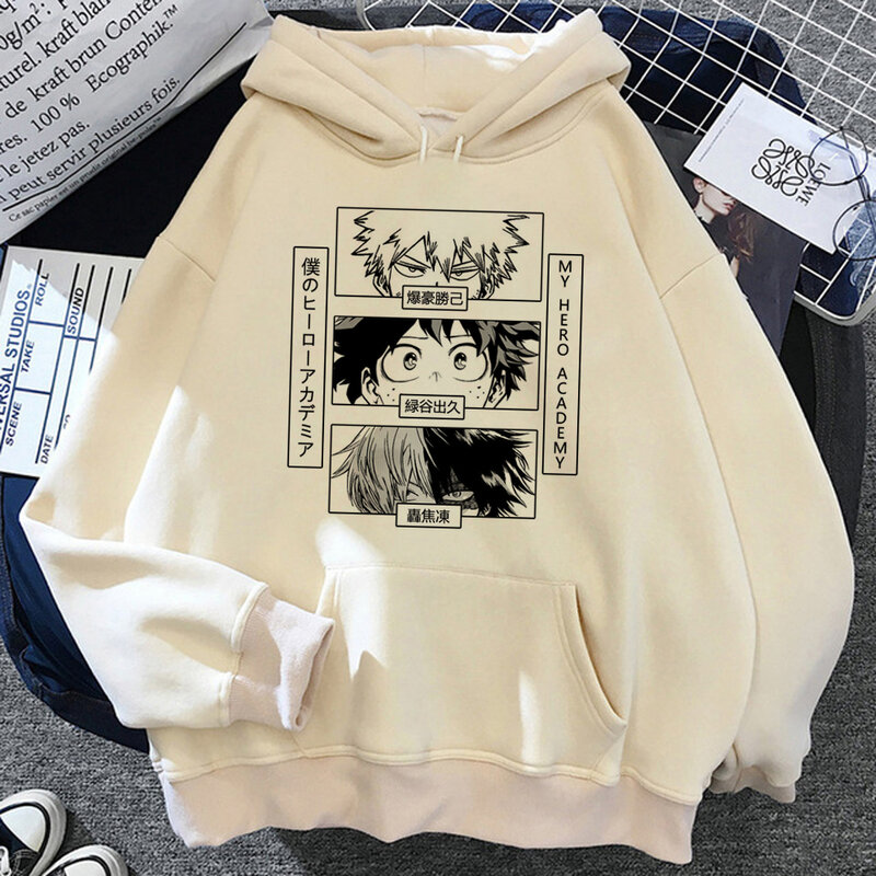 Bakugo mulheres hoodies vintage pulôver de manga longa puxa gráfico