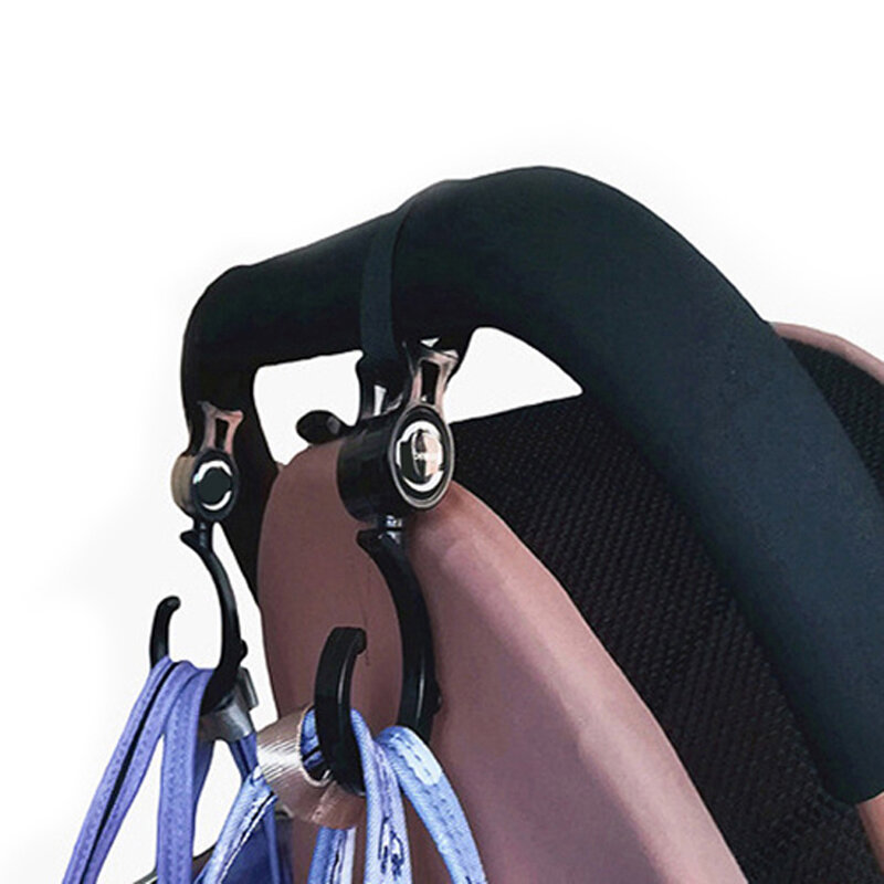 2pcs Baby Hanger Baby Bag Stroller Hooks Pram Rotate 360 Degree Baby Car Accessories Stroller Organizer Stroller Accessories