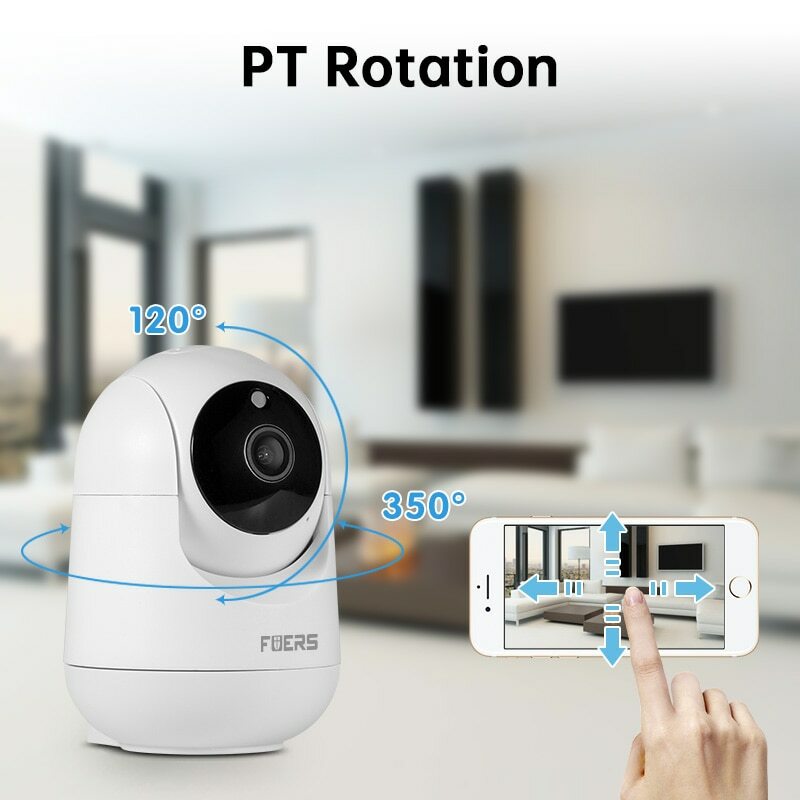 Fuers 3MP WiFi-camera Tuya Smart Home Draadloze IP-bewakingscamera AI detecteert automatische trackingbeveiliging babyfoon