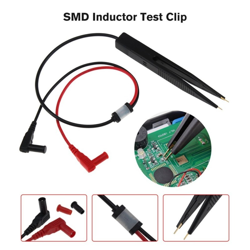 Testeur de broches pour câble de condensateur de résistance numérique, multimètre SMD sonde inducteur pince à fil