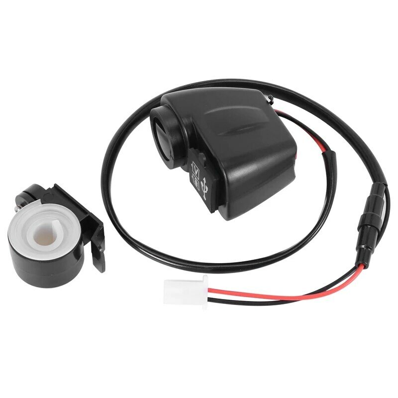 Chargeur USB pour moto avec voltmètre, affichage LED, Therye.com, 12V à 5V, 2,1 A