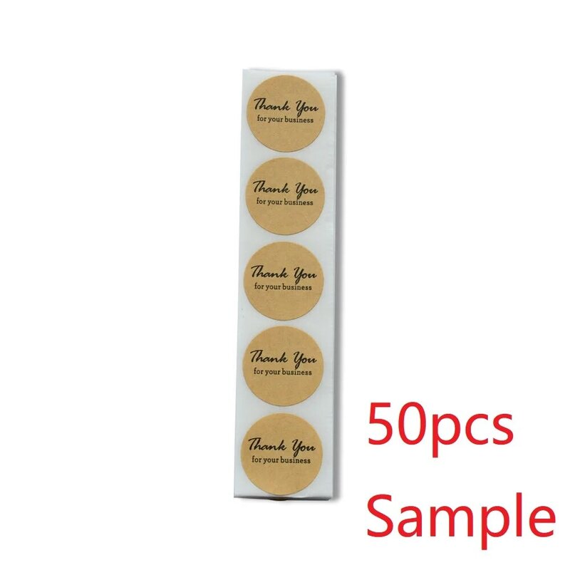 50Pcs  Kraft Sticker 3 Style Round Seal Label Handmade Scrapbooking Envelope Stationery Sticker Holiday Decoration Sticker