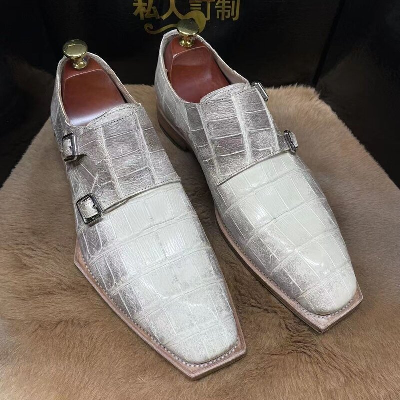 Crocodilo pele couro sapatos casuais para homens, nova chegada, moda, PDD216, 2023