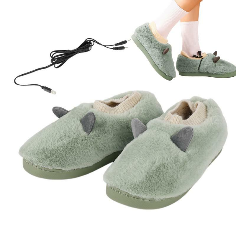 Podgrzewane kapcie elektryczne podgrzewane kapcie ogrzewacz do stóp USB buty podgrzewane pantofle dla mężczyzn kobiety ciepłe zimowe prezenty świąteczne