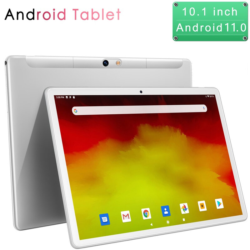 Android 11 Google Play Tablet, Octa Core, 4GB de RAM, 64GB ROM, Dual SIM Cards, WiFi, Bluetooth, Comprimidos, Bateria 5000mAh, 10.1 ", Novo