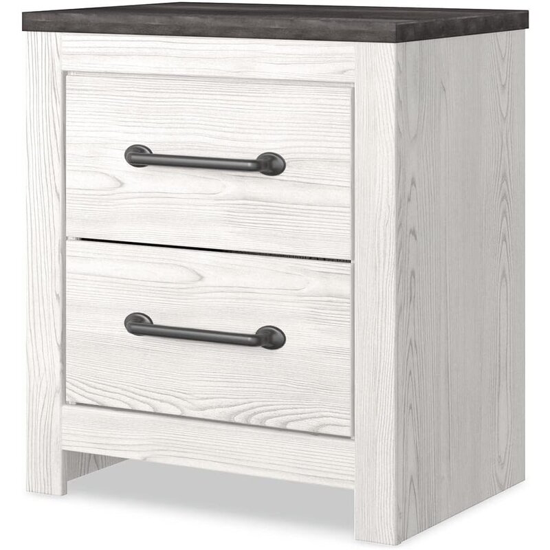 Two Drawer Nightstand Filing Cabinets White/Grayfreight Free File Office Furniture