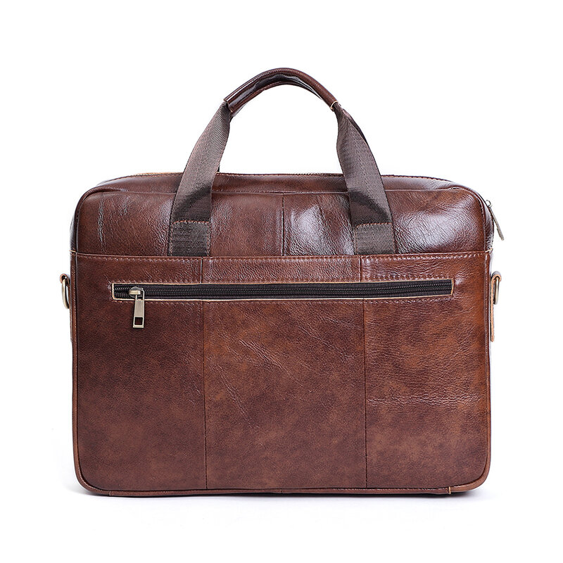 Leather handbag niche men's bag large capacity high-end crossbody computer bag ipad bag cowhide briefcase for men