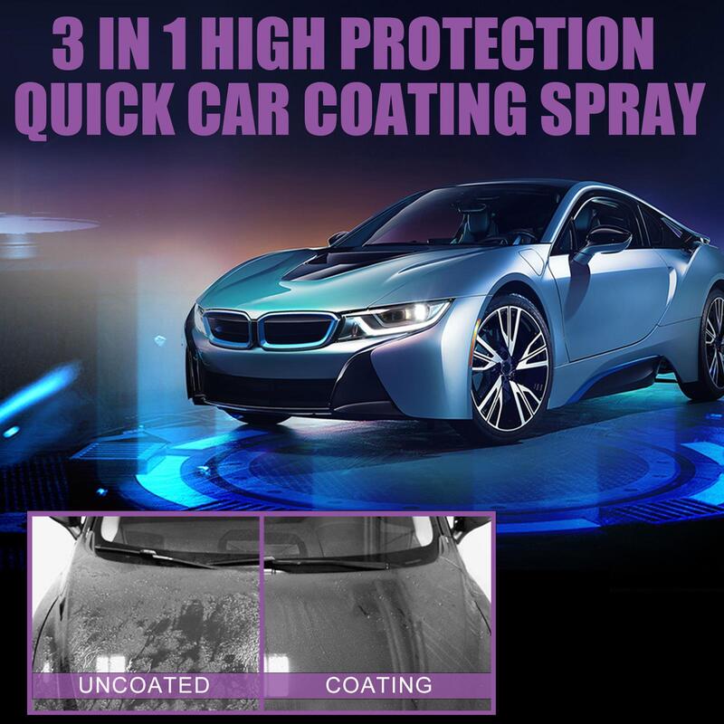 Spray de revestimento rápido para lavagem do carro, alta proteção, cerâmica, sem água, O6I1, 3 em 1