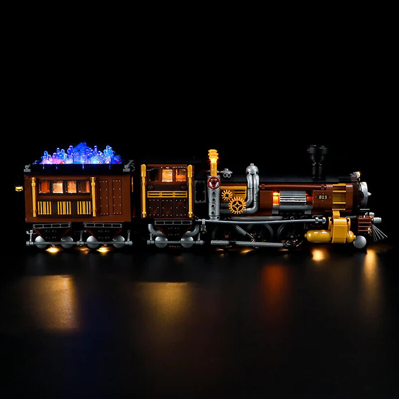 Набор осветительных строительных блоков Funwhole F9006, конструктор в стиле стимпанк, поезд руды, игрушка для взрослых и подростков, подарок на день рождения