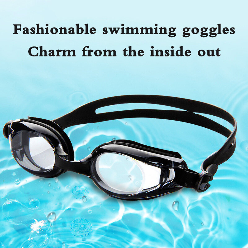 نظارات السباحة الرجالية لقصر النظر مضادة للماء والضباب ، عالية الدقة مع وصفة طبية ، نظارات السباحة