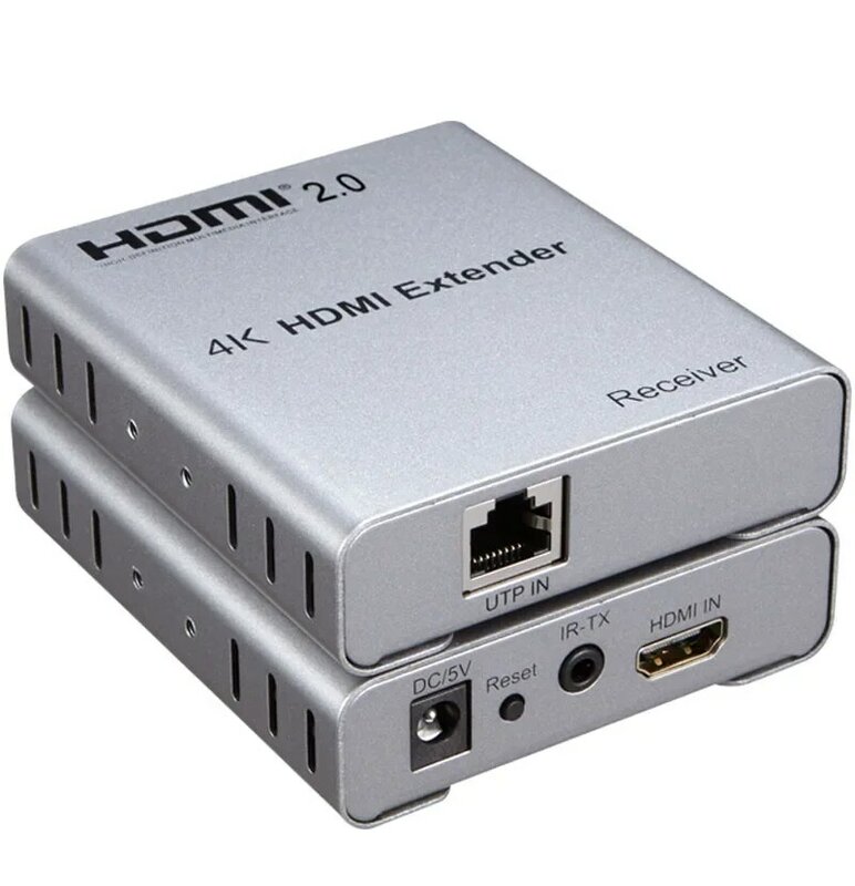 Extensor Ethernet HDMI 4K 60Hz 50M 1080P 80M a través de Cable Rj45 Cat6, transmisor y receptor de vídeo para cámara PS4, portátil, PC a TV