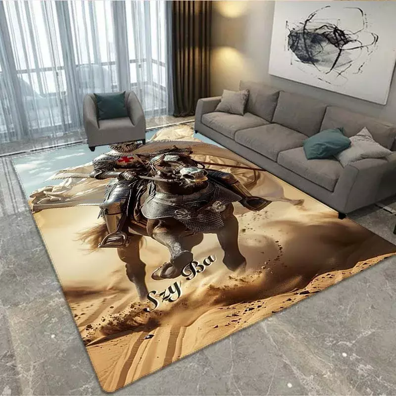 3D Templar krzyżowcy dywan do domu domu salon sypialnia sofa wycieraczka do butów dekoracyjny dywan gra dla dzieci antypoślizgowa mata podłogowa