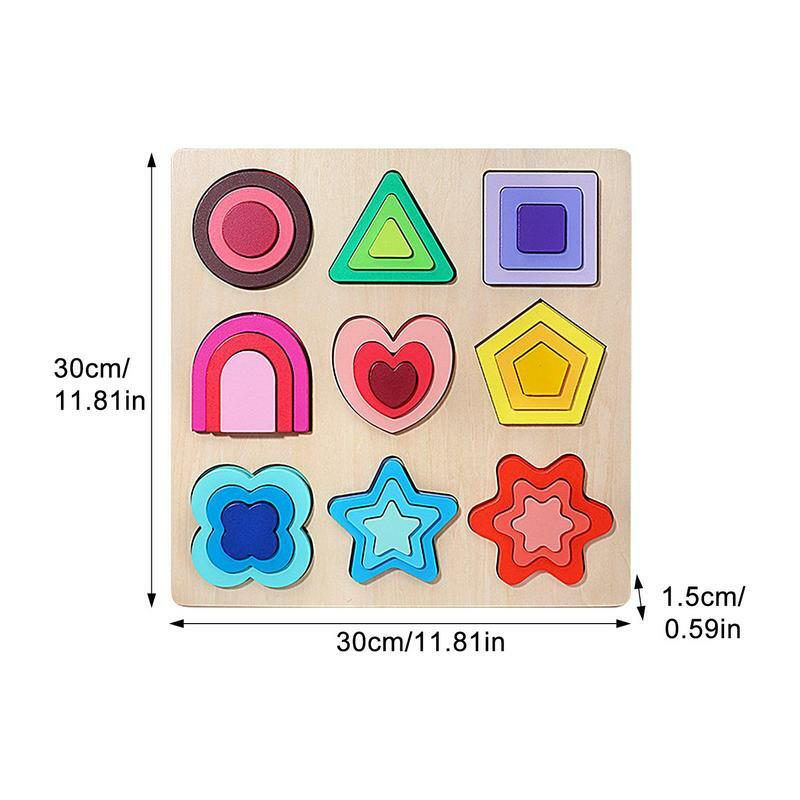 Toddler Wooden Puzzles Animal Jigsaw Puzzles Montessori STEM Toys Develop Fine Motor Skills Early Educational Toy For Boys Girls