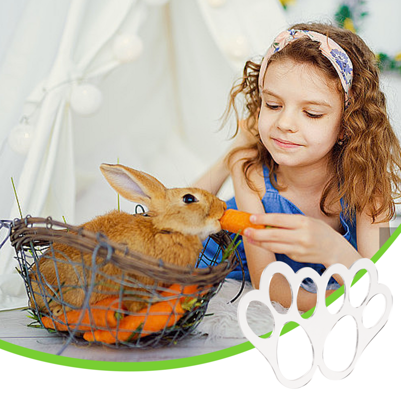 Stensil kaki Kelinci Paskah akrilik stensil kaki kelinci hadiah Paskah untuk anak-anak kerajinan DIY dekorasi pesta Paskah