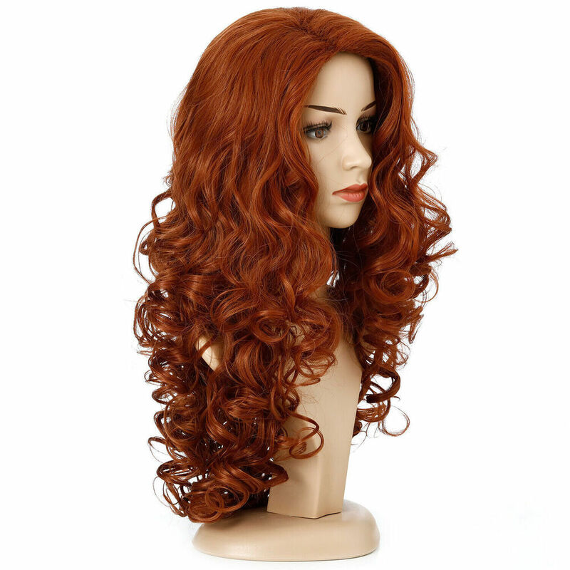 Womens Long Curly Wavy Hair Wigs Ladies Fashion Nature Party Cosplay Full Wig F