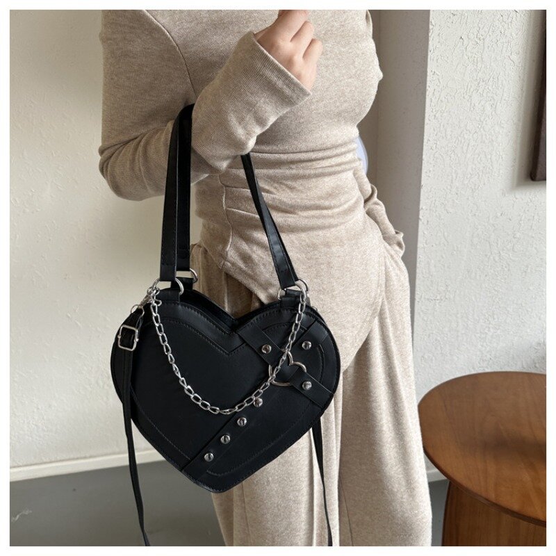 Korean Cute Niche Design Foreign Gas Crossbody Bag Handbag Winter New Trend Love Shoulder Bag One Shoulder Diagonal Shoulder Bag