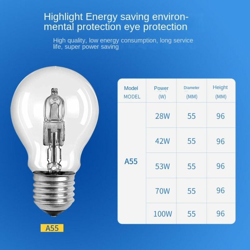 E27 Halogen Bulbs eye protection Downlight Spot 28W-100W Spotlight Bulbs A55 Replace Indoor