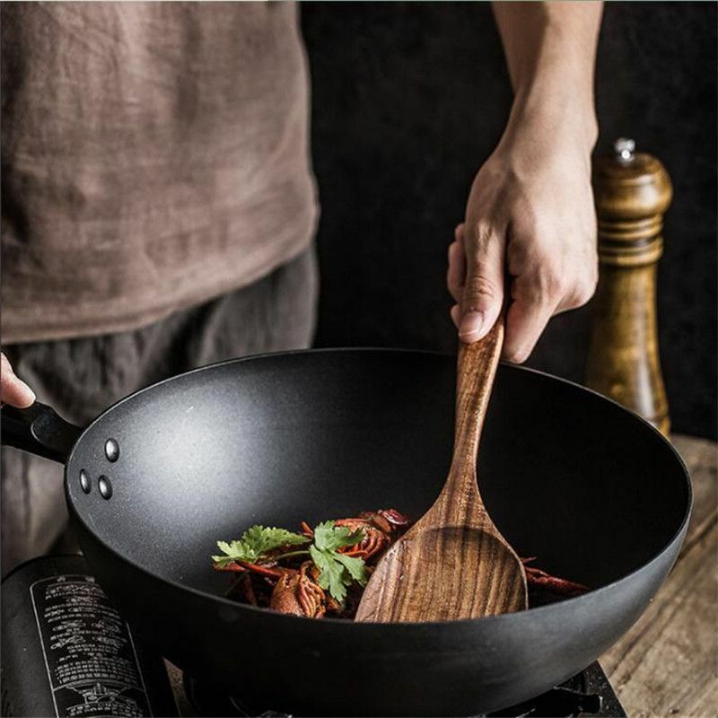 7Pcs Thailand Teak Kochen Löffel Natürliche Holz Küche Geschirr Werkzeug Schöpfen Turner Reis Sieb Suppe Skimmer Scoop Utensilien