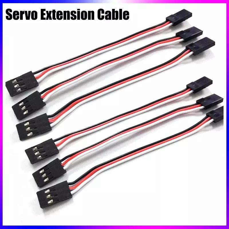10pcs/lot Servo Extension Cable 100mm 150mm 200mm 300mm 500mm Male To Male For Jr Plug Servo Extension Lead Cable
