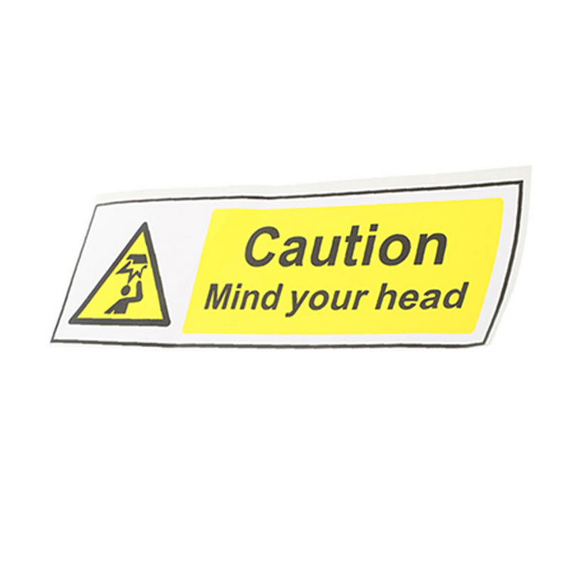 Oznakowanie, obserwuj napisy na głowie, wodoszczelna naklejka ścienna z niskim prześwitem, samoprzylepne ostrzeżenie z Pvc