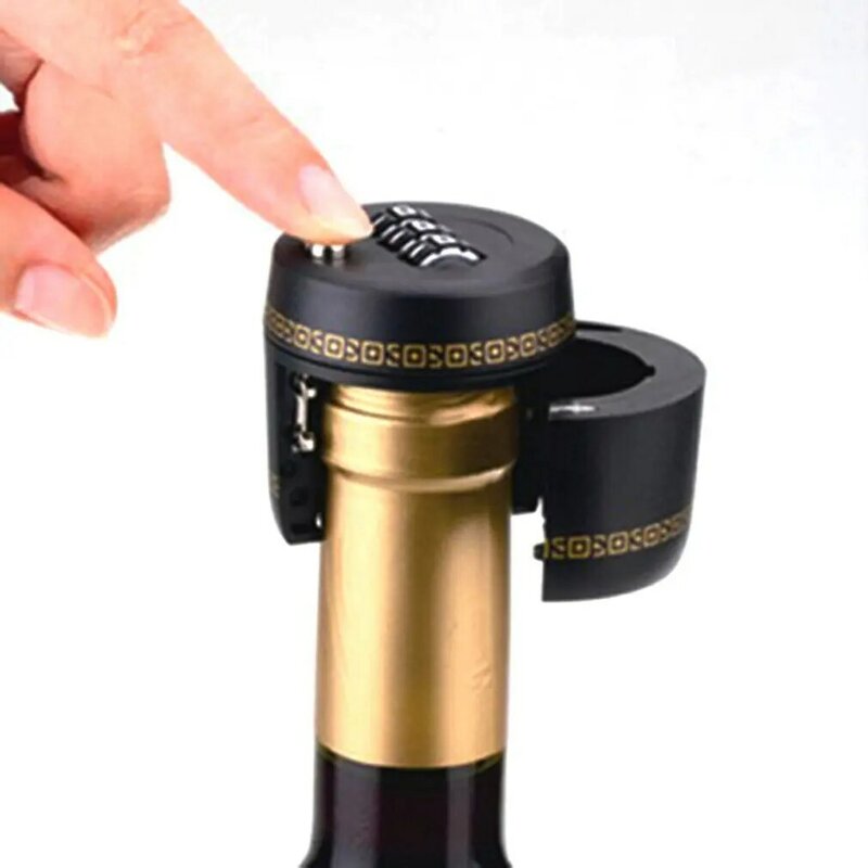 Plastikowa butelka blokada hasła zamek szyfrowy korek próżniowy do wina urządzenie z wtyczką do sprzęt meblowy Dropshipping