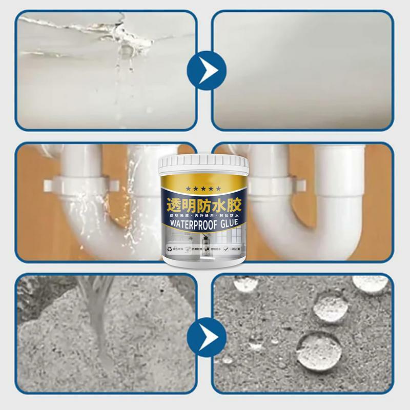 Agente selante transparente impermeável, cola nano anti-vazamento, tinta à prova de vazamento, revestimento forte para reparo em casa