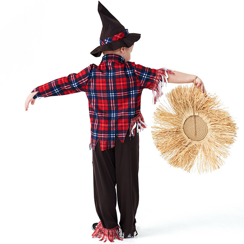 Disfraz de Halloween de Mago para niños y niñas, disfraz de espantapájaros, elegante, 2023