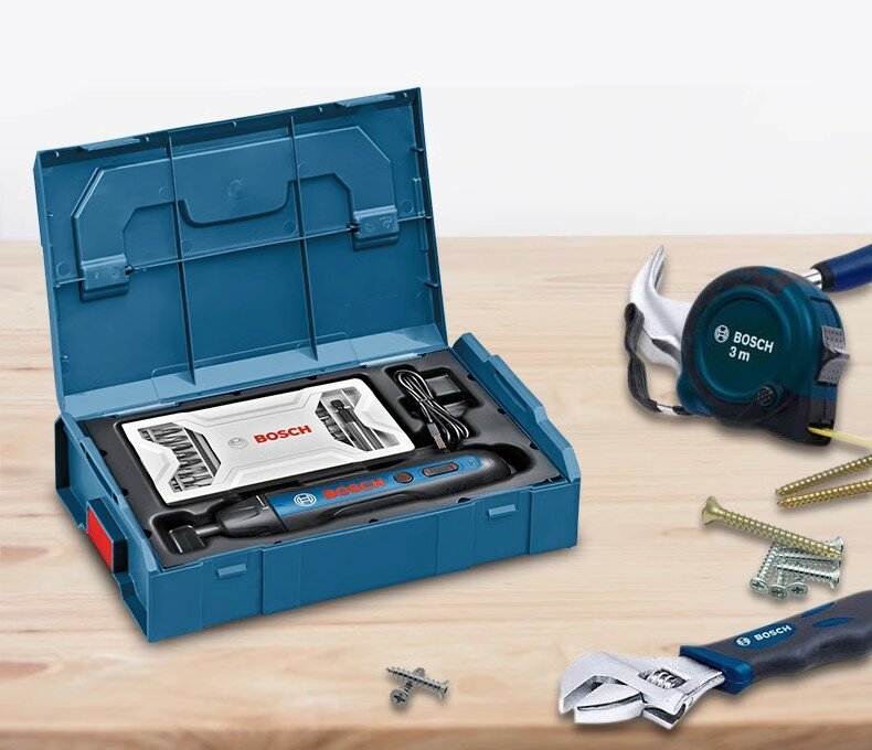 Bosh L-BOXX-Mini caja de herramientas apilable, estuche de almacenamiento portátil, accesorios multifuncionales, bolso de mano, 153x258x62mm
