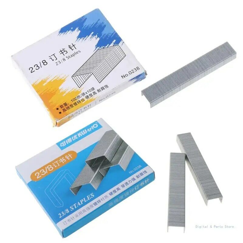 M17F 1000 pezzi/scatola in metallo resistente 23/8 per graffette per materiale scolastico per ufficio cucitrice