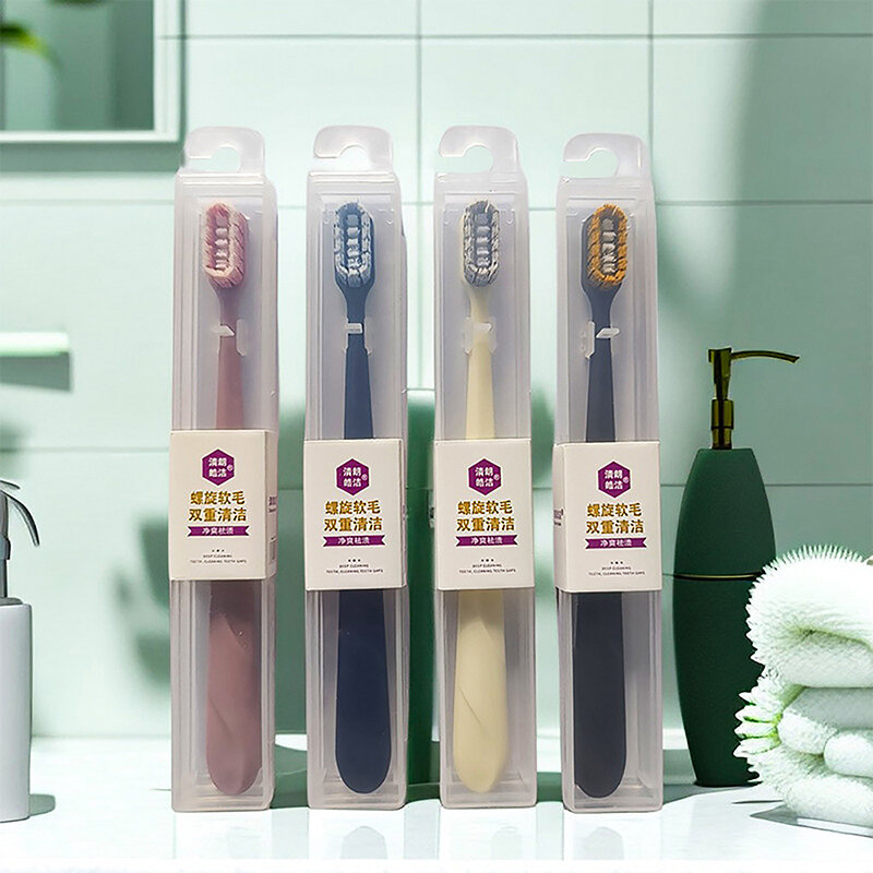 Spiral Soft Bristled Toothbrush Soft Bristled Household Cleaning Toothbrush Toothbrush Stain Removal Toothbrush Oral Cleaning