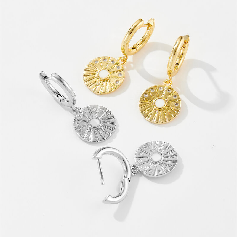 VEWANT-Boucles d'oreilles pendantes cercle en argent regardé 925 pour femme, bijoux fins de luxe, cadeau d'anniversaire, bijoux de fête à la mode, 2024