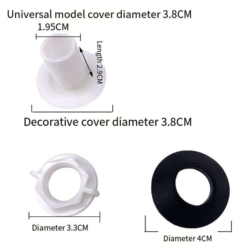 1pcs Plastic Sink Hole Leakproof Cover For Kitchen Ark Faucet Basin Sealed Plug Tool Diameter 1.49in 1.69in Kitchen Fixtures