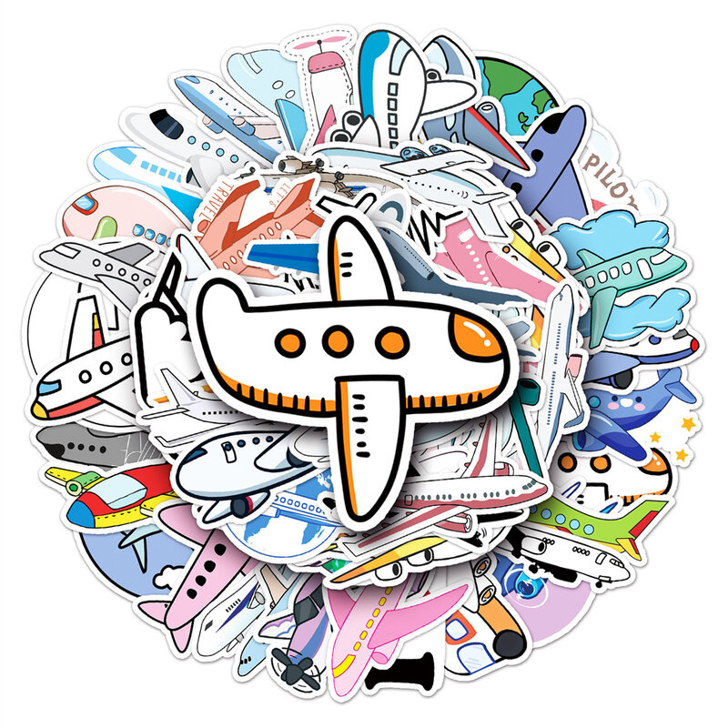 10/30/50pcs Cartoon Flugzeug Geschenke Aufkleber für Spielzeug Gepäck Laptop iPad Skateboard Kühlschrank Handy Auto Aufkleber Großhandel